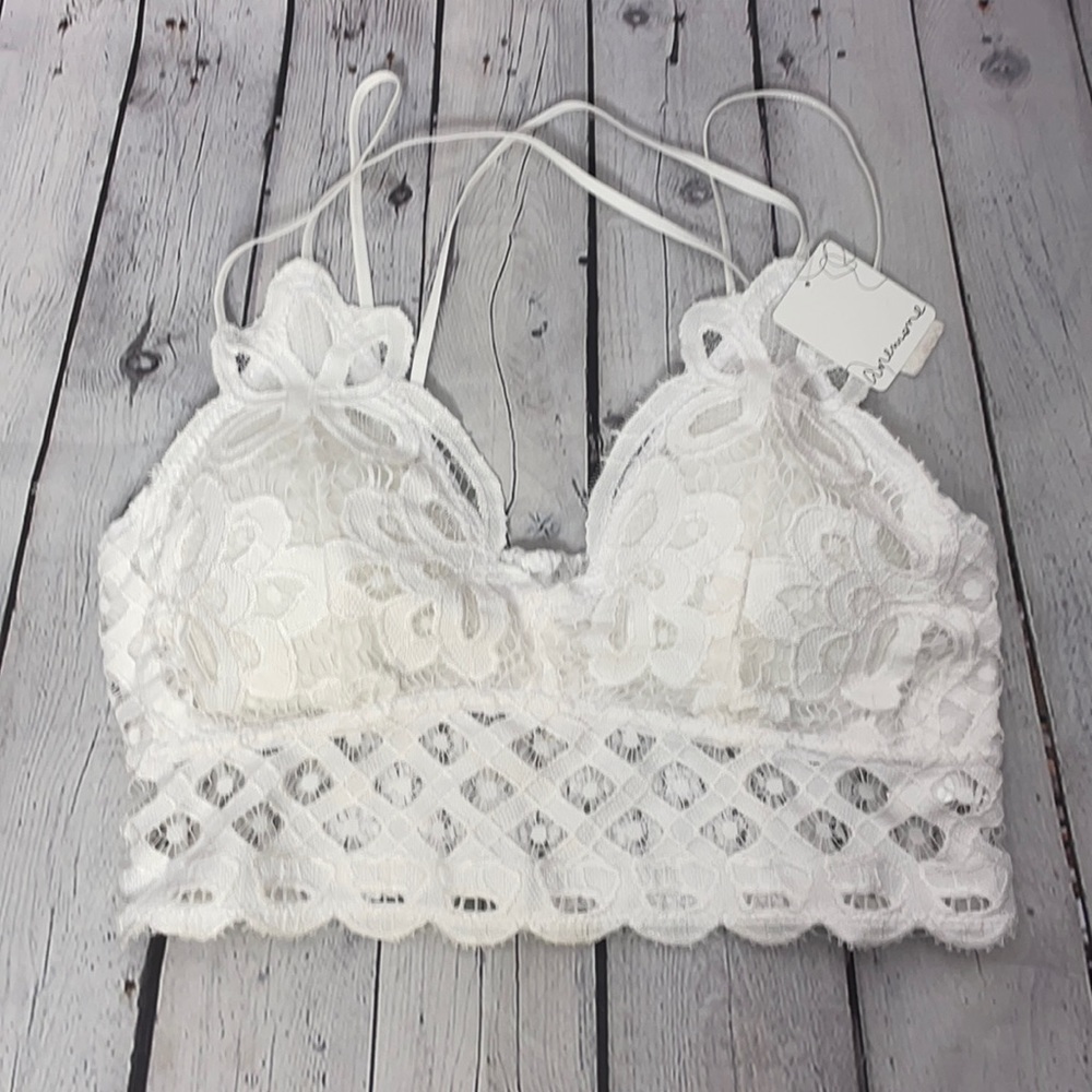 COPY - NWT White Anemone Lace Crochet Bralette